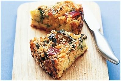 Asian Vegetable Rice Pie
