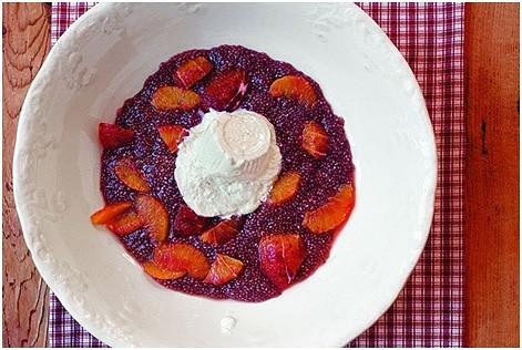 Chia Porridge with Blood Oranges